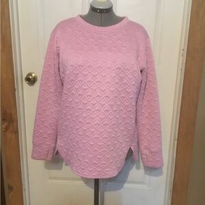 St. John's Bay Pink Quilted leisure sweater/jacket womens sz M